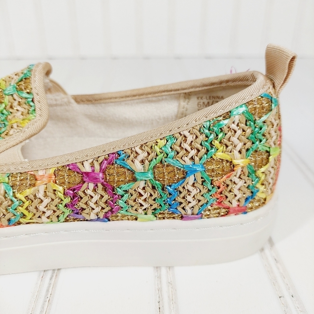 Kelly & Katie Lenna Rainbow Woven Sneakers A 782 - Picture 9 of 14